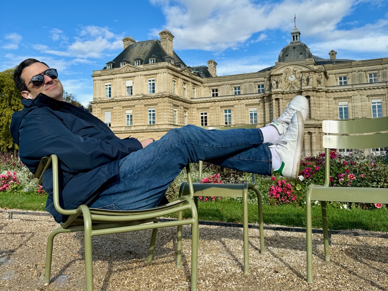 David in a park in Paris